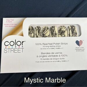 Color Street Mystic Marble Nail Strips - Black and White